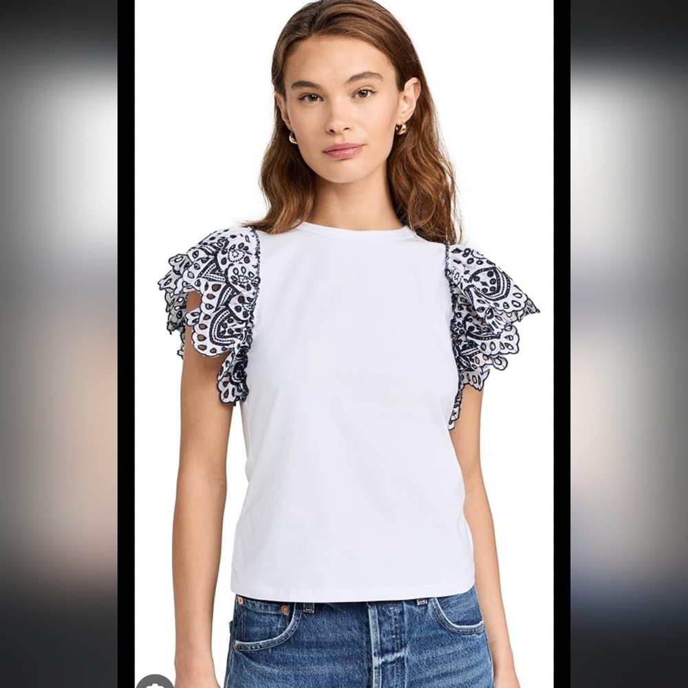 Veronica Beard White and Black Blouse